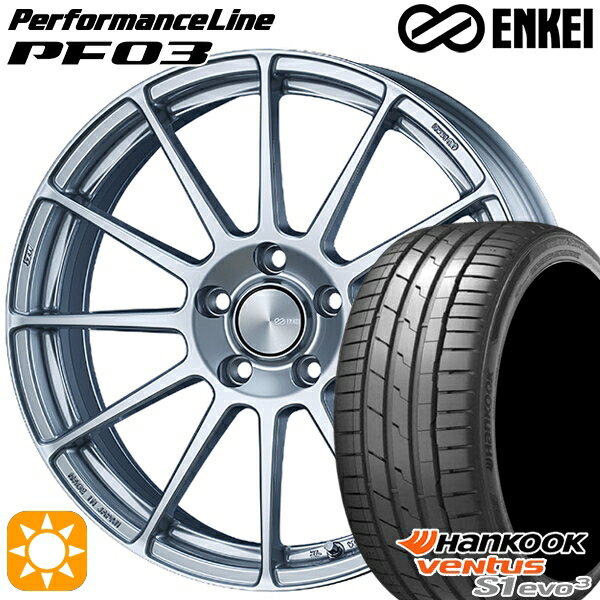 【取付対象】215/45R18 93Y XL ハンコック veNtus S1 evo3 K127 ENKEI エンケイ パフォーマンスライン PF03 スパークルシルバー 18インチ 7.0J 5H114.3 サマータイヤホイールセット