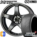 エクストレイル アテンザ 225/55R17 101W XL クムホ ソルウス 4S HA32 ENKEI エンケイ パフォーマンスライン PF05 ダークシルバー 17インチ 7.0J 5H114.3 オールシーズンタイヤホイールセット