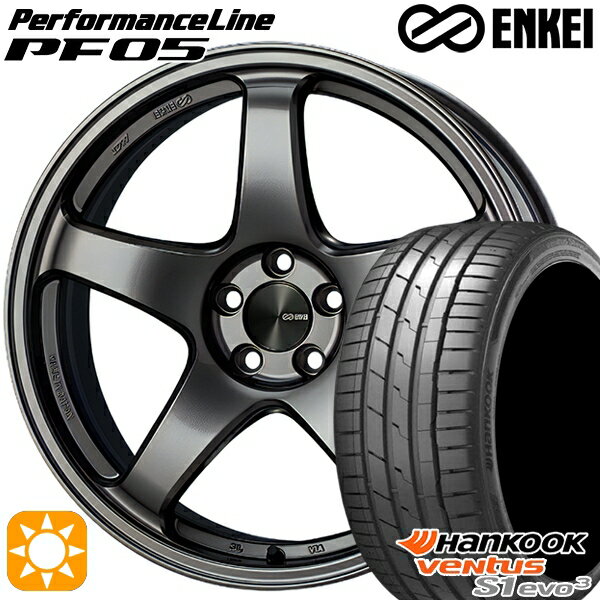 【取付対象】225/40R18 92Y XL ハンコック veNtus S1 evo3 K127 ENKEI エンケイ パフォーマンスライン PF05 ダークシルバー 18インチ 7.5J 5H114.3 サマータイヤホイールセット