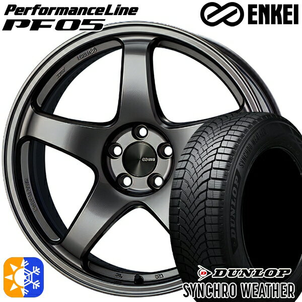 【取付対象】225/50R18 99V XL ダンロップ シンクロウェザー ENKEI エンケイ パフォーマンスライン PF0..