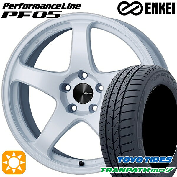 【取付対象】205/50R17 93V トーヨー トランパス mp7 ENKEI エンケイ パフォーマンスライン PF05 ホワイト 17インチ 7.0J 5H114.3 サマータイヤホイールセット