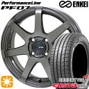 【取付対象】195/55R16 87V クムホ エクスタ HS52 ENKEI エンケイ パフォーマンスライン PF07 ダークシルバー 16インチ 6.5J 4H100 サマータイヤホイールセット