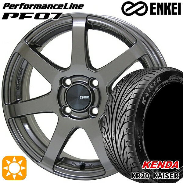 【取付対象】モコ ルークス 165/40R16 73V ケンダ カイザー KR20 ENKEI エンケイ パフォーマンスライン PF07 ダークシルバー 16インチ 5.0J 4H100 サマータイヤホイールセット