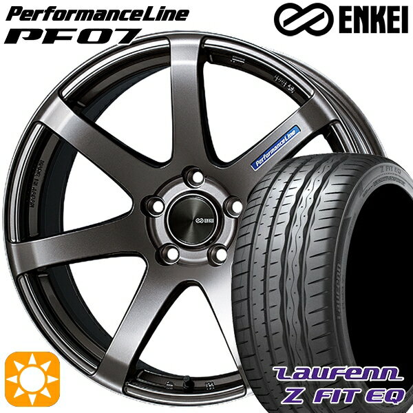 【取付対象】215/35R19 85Y XL ラウフェン Z FIT EQ LK03 ENKEI エンケイ パフォーマンスライン PF07 ダークシルバー 19インチ 8.0J 5H100 サマータイヤホイールセット