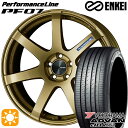 【取付対象】アクセラ アテンザ 215/45R18 93W XL ヨコハマ アドバンデシベル V553 ENKEI エンケイ パフォーマンスライン PF07 ゴールド 18インチ 7.5J 5H114.3 サマータイヤホイールセット