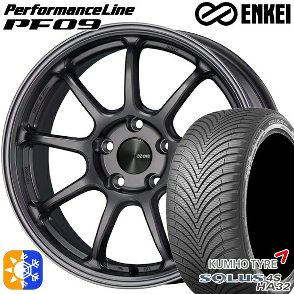 ベンツ Eクラス/Vクラス 225/55R17 101W XL クムホ ソルウス 4S HA32 ENKEI エンケイ パフォーマンスラ..