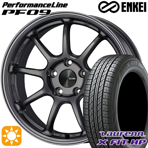 【取付対象】215/60R17 96H ラウフェン X FIT HP LA41 ENKEI エンケイ パフォーマンスライン PF09 ダークシルバー 17インチ 7.0J 5H114.3 サマータイヤホイールセット