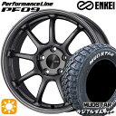 【取付対象】205/60R16 96T XL マッドスター ラジアル M/T ホワイトレター ENKEI エンケイ パフォーマンスライン PF09 ダークシルバー 16インチ 6.5J 5H100 サマータイヤホイールセット