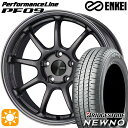 【取付対象】195/55R16 87V ブリヂストン ニューノ ENKEI エンケイ パフォーマンスライン PF09 ダークシルバー 16インチ 6.5J 5H100 サマータイヤホイールセット(2)