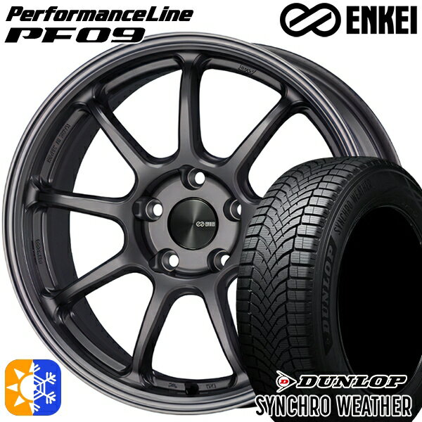 【取付対象】ベンツ Eクラス/Vクラス 225/55R17 101V XL ダンロップ シンクロウェザー ENKEI エンケイ ..