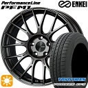 【取付対象】マークX スカイライン 225/45R18 95W XL トーヨー プロクセス CF3 ENKEI エンケイ パフォーマンスライン PFM1 ダークシルバー 18インチ 7.5J 5H114.3 サマータイヤホイールセット(2)