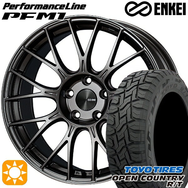 【取付対象】225/60R17 99Q トーヨー オープンカントリー R/T ENKEI エンケイ パフォーマンスライン PFM1 ダークシルバー 17インチ 7.0J 5H114.3 サマータイヤホイールセット