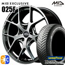 205/50R17 93H XL グッドイヤー ベクター フォーシーズンズ MID RMP 025F 17インチ 7.0J 5H114.3 ハイパーメタルコート/ブラッシュド オールシーズンタイヤホイールセット