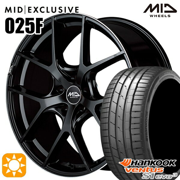 【取付対象】セレナ 215/40R18 89Y XL ハンコック veNtus S1 evo3 K127 MID RMP 025F セミグロスBK/リムエッジDCロゴMC 18インチ 7.0J 5H114.3 サマータイヤホイールセット