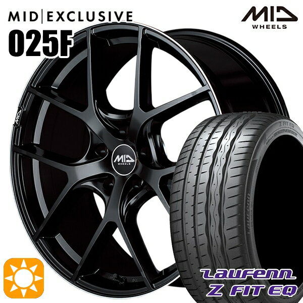 【取付対象】245/35R20 95Y XL ラウフェン Z FIT EQ LK03 MID RMP 025F セミグロスBK/リムエッジDCロゴMC 20インチ 8.5J 5H114.3 サマータイヤホイールセット