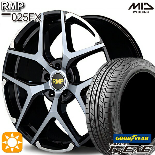 【取付対象】セレナ 215/40R18 89W XL グッドイヤー イーグル LSEXE MID RMP 025FX BP/ハイブリッドクリア/GOLD 18インチ 7.0J 5H114.3 サマータイヤホイールセット