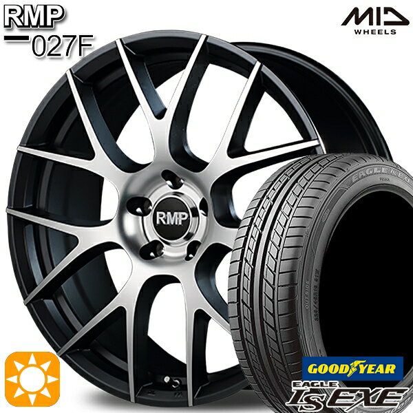 【取付対象】セレナ 215/40R18 89W XL グッドイヤー イーグル LSEXE MID RMP 027F セミグロスガンメタ/ポリッシュ 18インチ 7.0J 5H114.3 サマータイヤホイールセット