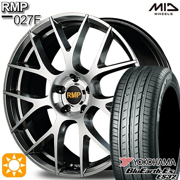 【取付対象】245/40R19 94W ヨコハマ ブルーアース ES32 MID RMP 027F ハイパーメタルコート/ミラーカット 19インチ 8.0J 5H114.3 サマ..