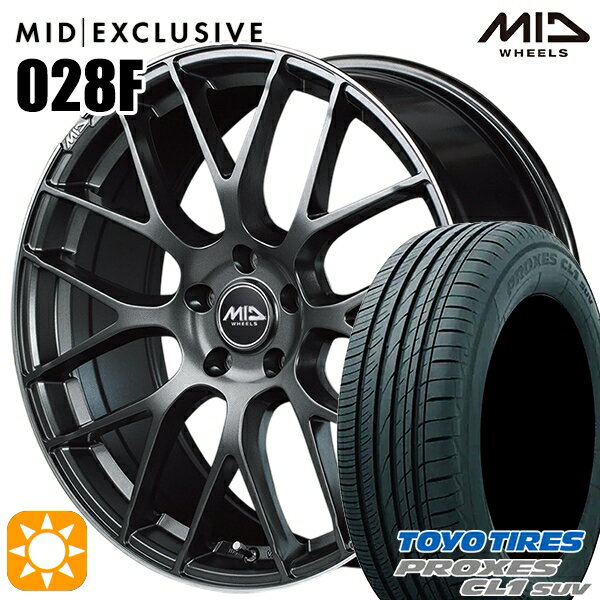 【取付対象】アウトランダー デリカD5 225/55R18 98V トーヨー プロクセス CL1 SUV MID RMP 028F セミグロスGM/リムDCロゴMC 18インチ 8.0J 5H114.3 サマータイヤホイールセット