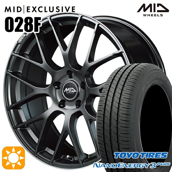 【取付対象】215/40R18 85W トーヨー ナノエナジー3プラス MID RMP 028F セミグロスGM/リムDCロゴMC 18インチ 7.0J 5H114.3 サマータイヤホイールセット