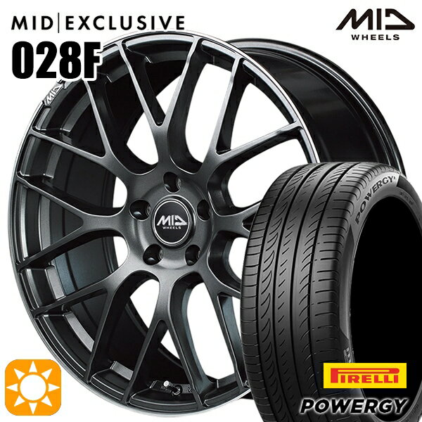 【取付対象】C-HR カローラクロス 225/45R19 96W XL ピレリ パワジー MID RMP 028F セミグロスGM/リムDCロゴMC 19インチ 8.0J 5H114.3 サマータイヤホイールセット