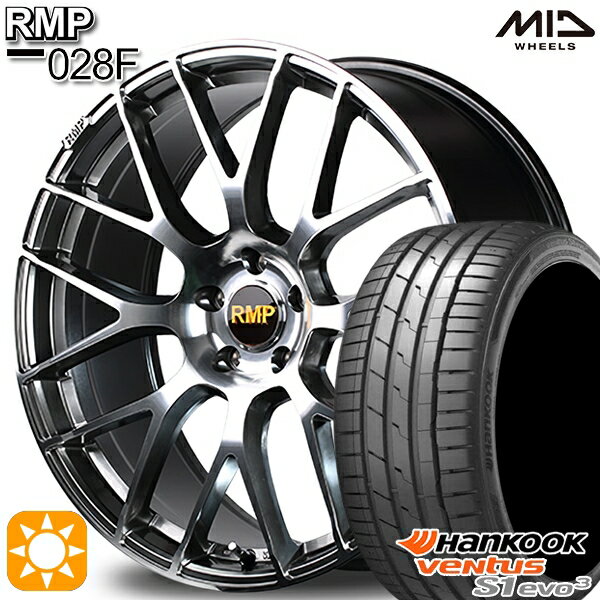 【取付対象】ノア ヴォクシー 215/35R19 85Y XL ハンコック veNtus S1 evo3 K127 MID RMP 028F ハイパーメタルコート/ミラーカット 19インチ 8.0J 5H114.3 サマータイヤホイールセット