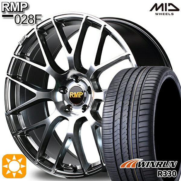 【取付対象】ノア ヴォクシー 215/35R19 85W XL ウィンラン R330 MID RMP 028F ハイパーメタルコート/ミラーカット 19インチ 8.0J 5H114.3 サマータイヤホイールセット