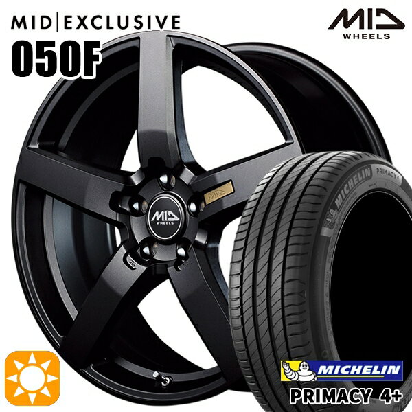 【取付対象】225/45R18 95W XL ミシュラン プライマシー4プラス MID RMP 050F セミグロスガンメタ 18インチ 8.0J 5H114.3 サマータイヤホイールセット