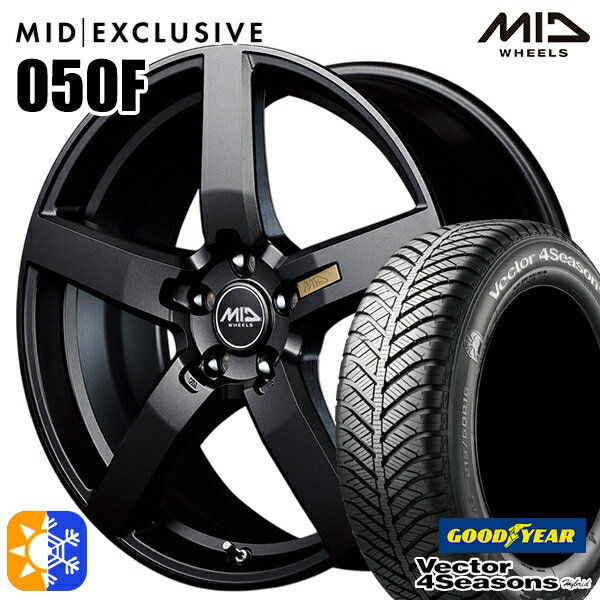 225/45R18 91H グッドイヤー ベクター フォーシーズンズ MID RMP 050F 18インチ 8.0J 5H114.3 セミグロスガンメタ オールシーズンタイヤホイールセット