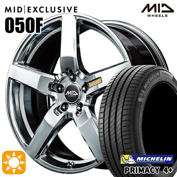 【取付対象】アイシス ノア 215/45R17 91W XL ミシュラン プライマシー4プラス MID RMP 050F ハイパーメタルコート/ミラーカット 17インチ 7.0J 5H114.3 サマータイヤホイールセット
