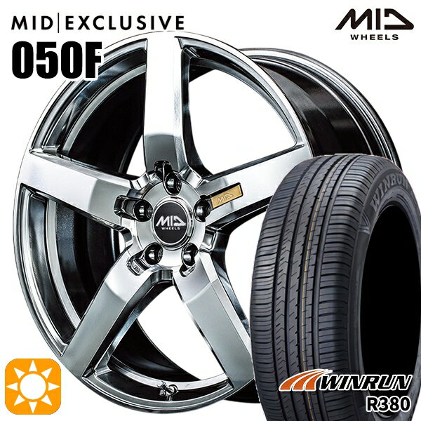 【取付対象】C-HR カローラクロス 215/60R17 96V ウィンラン R380 MID RMP 050F ハイパーメタルコート/ミラーカット 17インチ 7.0J 5H114.3 サマータイヤホイールセット