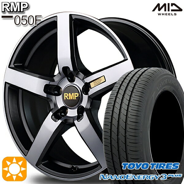 【取付対象】215/40R18 85W トーヨー ナノエナジー3プラス MID RMP 050F ガンメタDC/マットスモーククリア 18インチ 7.0J 5H114.3 サマータイヤホイールセット