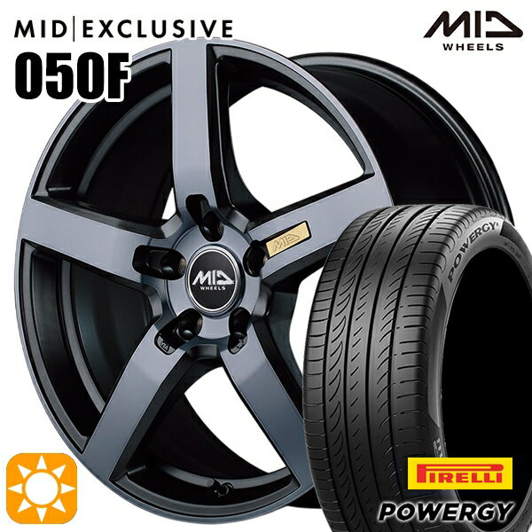 【取付対象】245/35R20 95W XL ピレリ パワジー MID RMP 050F ガンメタDC/マットスモーククリア 20インチ 8.5J 5H114.3 サマータイヤホイールセット