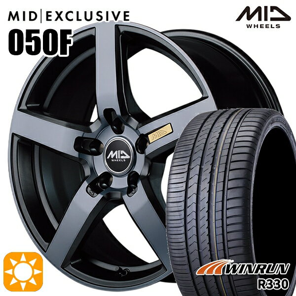 【取付対象】245/35R20 95W XL ウィンラン R330 MID RMP 050F ガンメタDC/マットスモーククリア 20インチ 8.5J 5H114.3 サマータイヤホイールセット