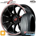 【取付対象】アイシス ノア 215/45R17 91W XL ヨコハマ ブルーアースGT AE51 MID RMPレーシング R10 クリスタルBK/リムポリッシュ+レッド 17インチ 7.0J 5H114.3 サマータイヤホイールセット