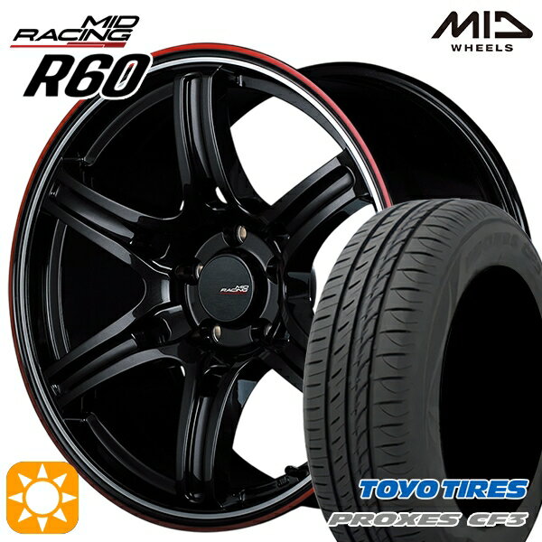 【取付対象】アイシス ノア/ヴォクシー 215/45R17 91W XL トーヨー プロクセス CF3 MID RMPレーシング R60 クリスタルBK/デュアルP/レッドクリア 17インチ 7.0J 5H114.3 サマータイヤホイールセット