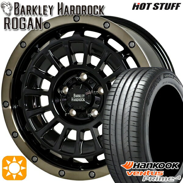 【取付対象】215/45R17 91W XL ハンコック veNtus PRime4 K135 HotStuff バークレイハードロック ローガン BK/BRC 17インチ 7.0J 5H114.3 サマータイヤホイールセット
