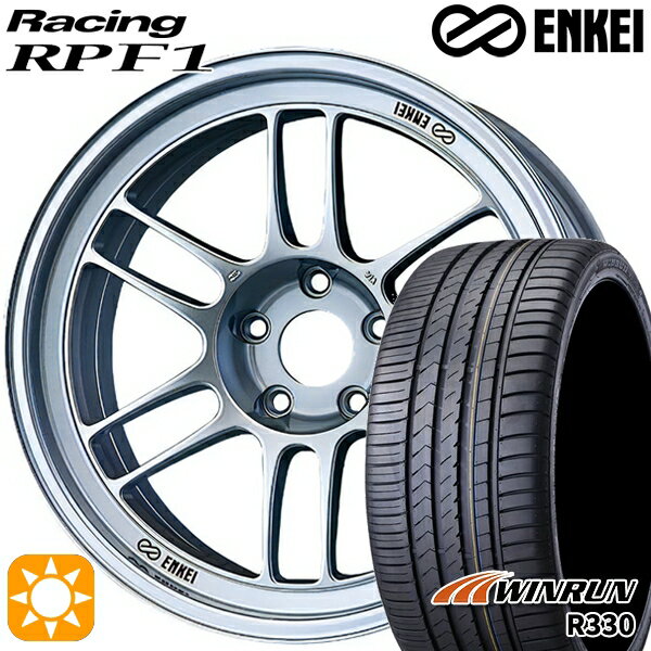 【取付対象】195/40R17 81W XL ウィンラン R330 ENKEI エンケイレーシング RPF1 シルバー 17インチ 7.0J 4H100 サマータイヤホイールセット