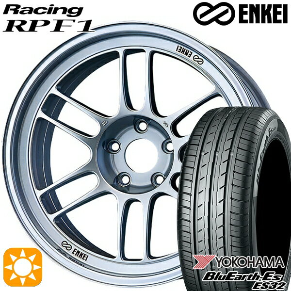 【取付対象】205/50R17 89V ヨコハマ ブルーアース ES32 ENKEI エンケイレーシング RPF1 シルバー 17インチ 7.5J 5H114.3 サマータイヤホイールセット