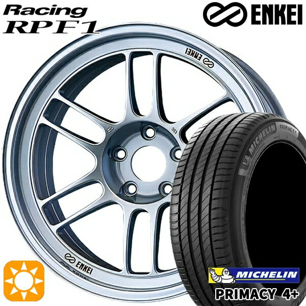 【取付対象】エクストレイル フォレスター 225/60R17 99V ミシュラン プライマシー4プラス ENKEI エンケイレーシング RPF1 シルバー 17インチ 7.0J 5H114.3 サマータイヤホイールセット