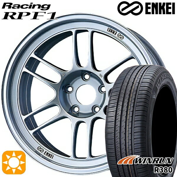 【取付対象】マツダ6 エクストレイル 225/60R18 104V XL ウィンラン R380 ENKEI エンケイレーシング RPF1 シルバー 18インチ 7.5J 5H114.3 サマータイヤホイールセット