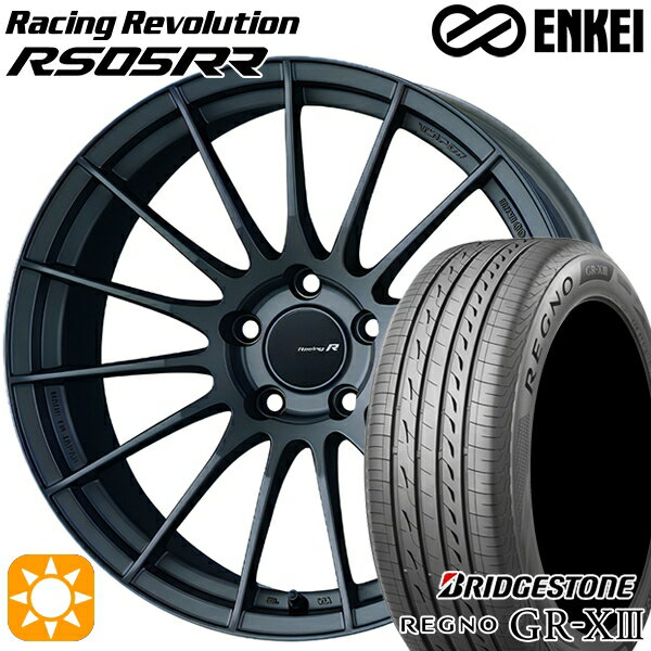 【取付対象】クラウン ヴェゼル 225/40R19 89W ブリヂストン レグノ GR-X3 ENKEI レーシングレボリューションRS05RR マットダークガンメタリック 19インチ 8.5J 5H114.3 サマータイヤホイールセット