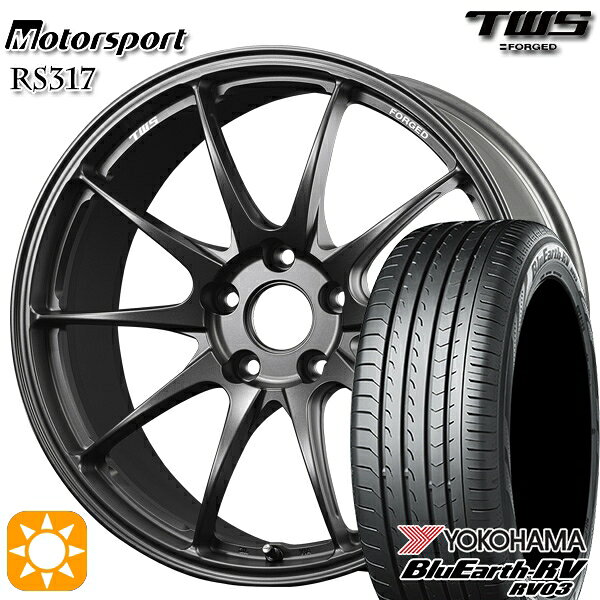 【取付対象】BMW F32/F33/F36 225/45R18 95W XL ヨコハマ ブルーアース RV03 TWS モータースポーツ RS317 フラットレーシングガンメタ 18インチ 8.0J 5H120 サマータイヤホイールセット