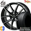 【取付対象】225/45R18 95V XL ダンロップ シンクロウェザー トレジャーワン クリフクライム リボルバー01 ブラックポリッシュ 18インチ 7.0J 5H114.3 オールシーズンタイヤホイールセット