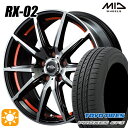 【取付対象】エスティマ ヤリスクロス 215/60R16 95H トーヨー プロクセス CF3 MID シュナイダー RX02 RX810 BP/アンダーカットレッド 16インチ 6.5J 5H114.3 サマータイヤホイールセット