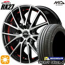 【取付対象】195/65R15 95H XL ミシュラン エナジーセイバー4 MID シュナイダー RX27 ブラックメタリックポリッシュ＋アンダーカットレッドクリアー 15インチ 6.0J 5H114.3 サマータイヤホイールセット