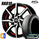 フィット アクア 175/70R14 84H グッドイヤー ベクター フォーシーズンズ MID シュナイダー RX810 14インチ 5.5J 4H100 ブラ...