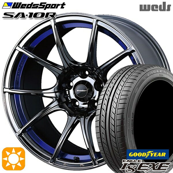 【取付対象】セレナ 215/40R18 89W XL グッドイヤー イーグル LSEXE Weds ウェッズスポーツ SA10R BLC（ブルーライトクローム） 18インチ 7.5J 5H114.3 サマータイヤホイールセット