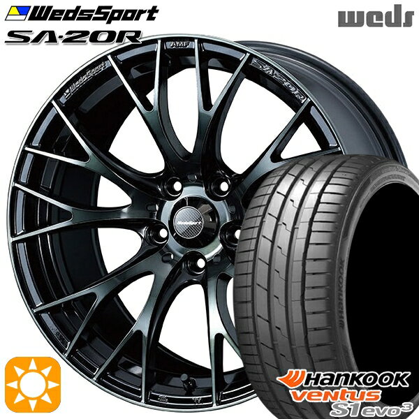 【取付対象】215/40R18 89Y XL ハンコック veNtus S1 evo3 K127 Weds ウェッズスポーツ SA20R WBC（ウォースブラッククリアー） 18インチ 7.5J 5H100 サマータイヤホイールセット