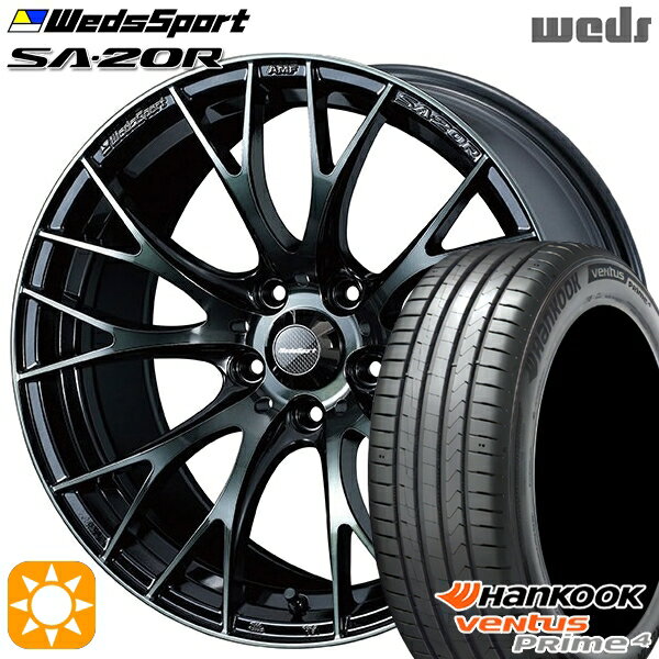 【取付対象】215/45R17 91W XL ハンコック veNtus PRime4 K135 Weds ウェッズスポーツ SA20R WBC（ウォースブラッククリアー） 17インチ 7.0J 5H114.3 サマータイヤホイールセット